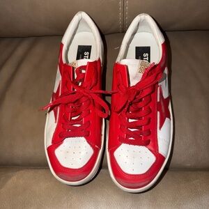 Red and White Sneakers Stardan
